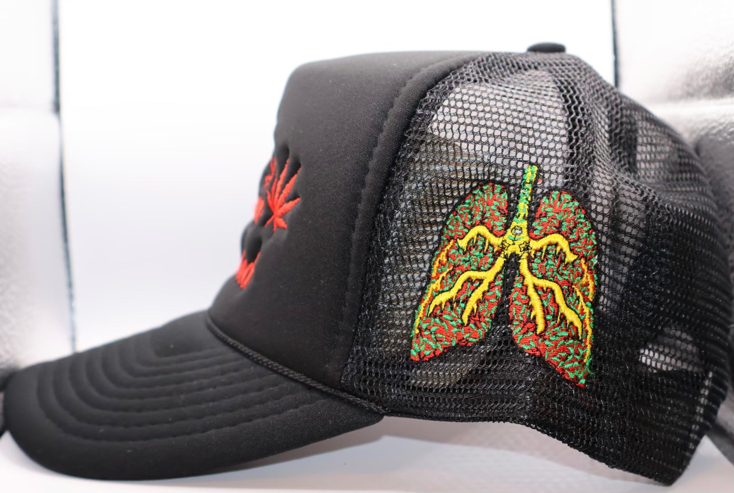 GWF Red "Respire" Trucker Hat