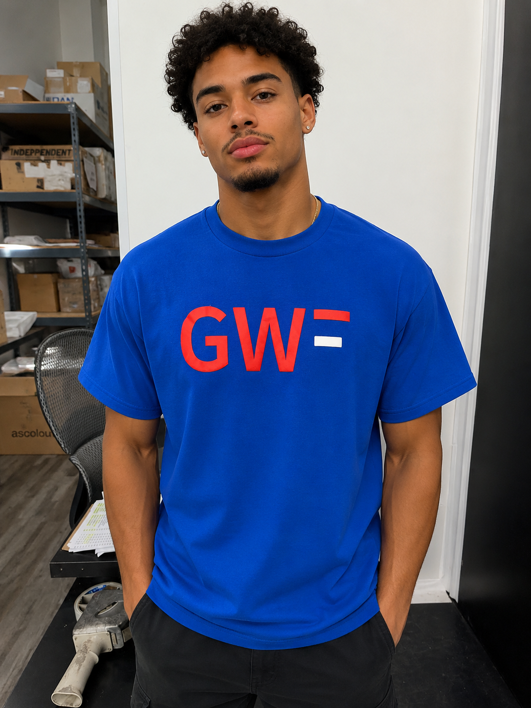 Gifted When Faded “GWF Print” Royal Blue Unisex Tee