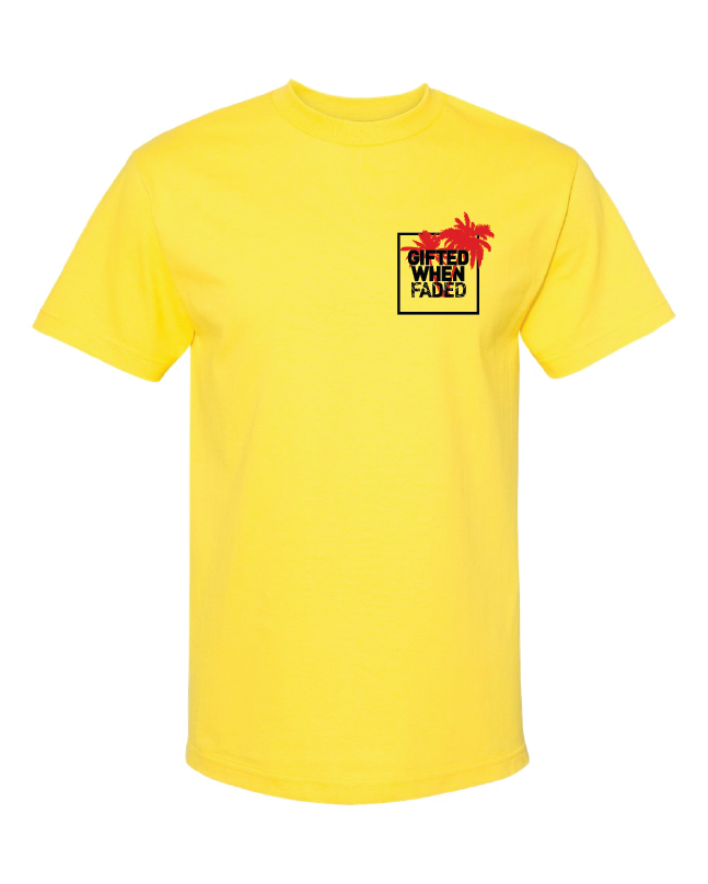 Gifted When Faded Yellow “Faded Palm” Unisex Tee