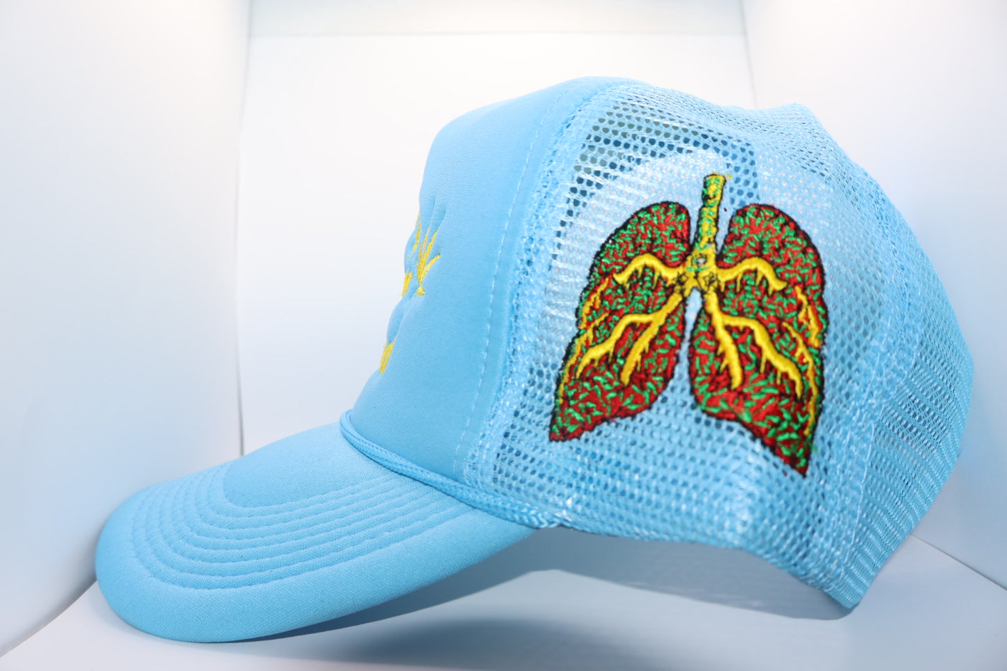 GWF Sky Blue “Respire” Patch Trucker Hat