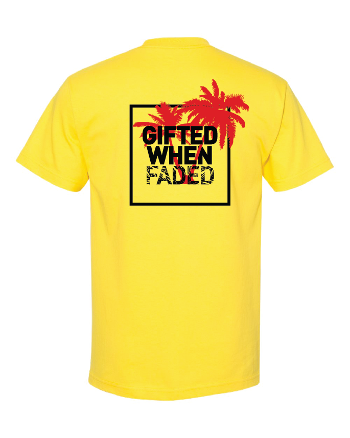 Gifted When Faded Yellow “Faded Palm” Unisex Tee